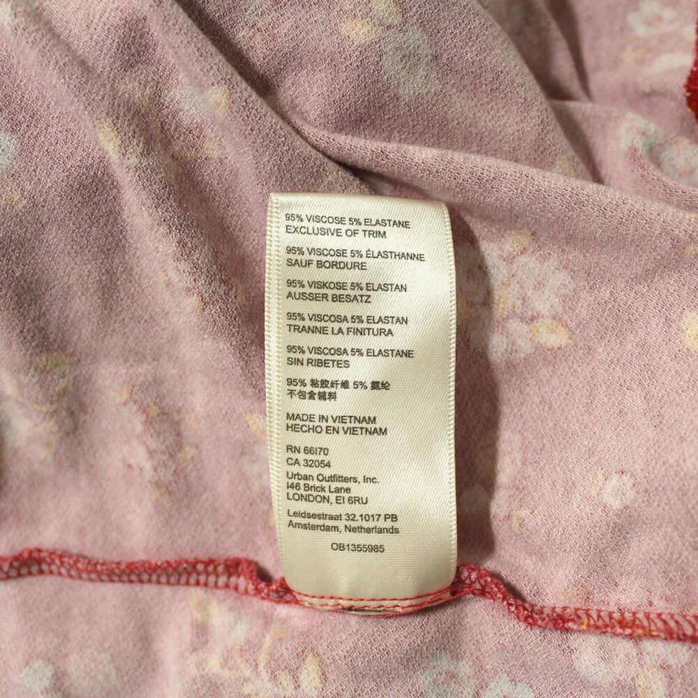 Free People Good Days Mini Dress in Pop Combo Size XS red floral V-neck New - Picture 11 of 11